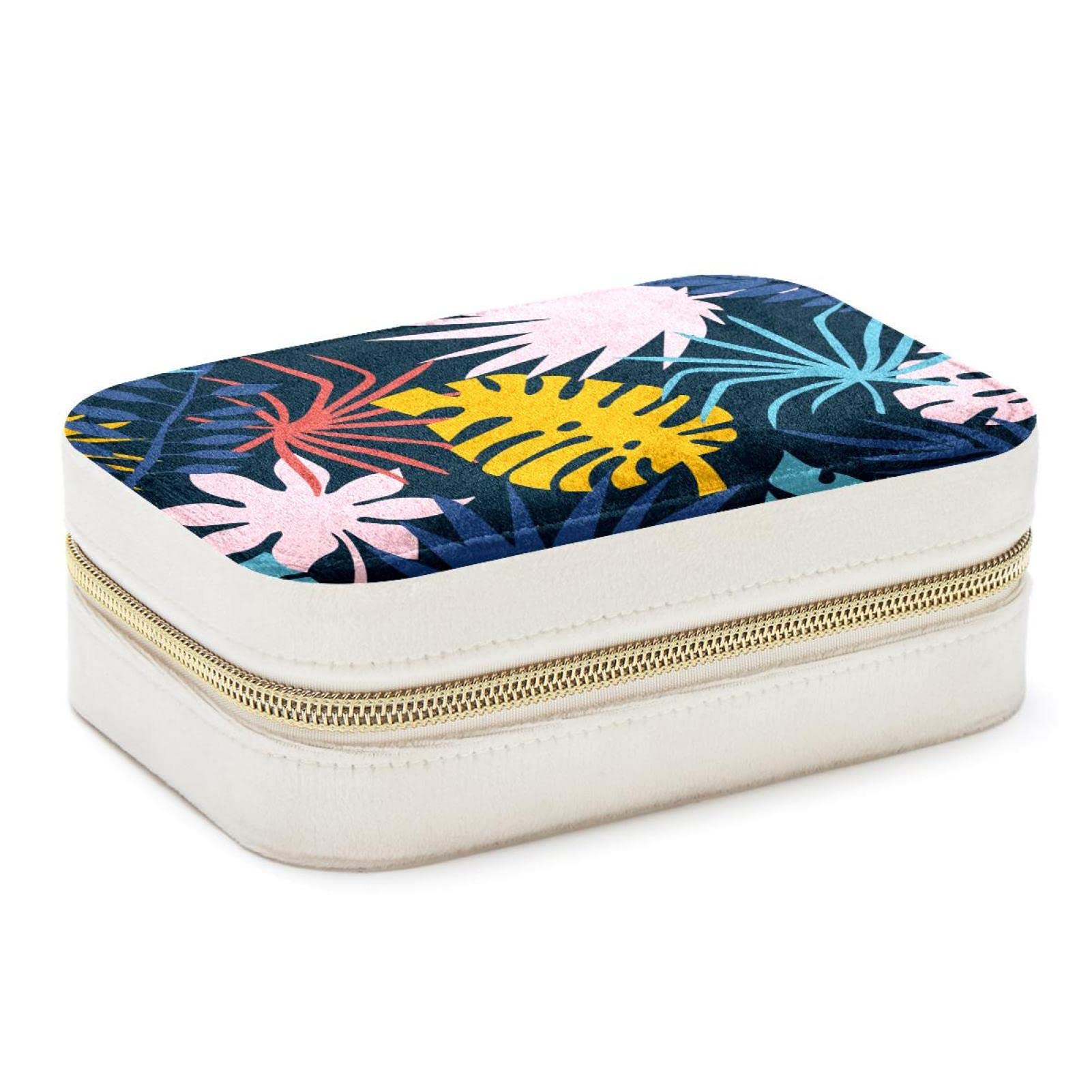 Organiseur de bijoux compact et anti-nœud à motif exotique