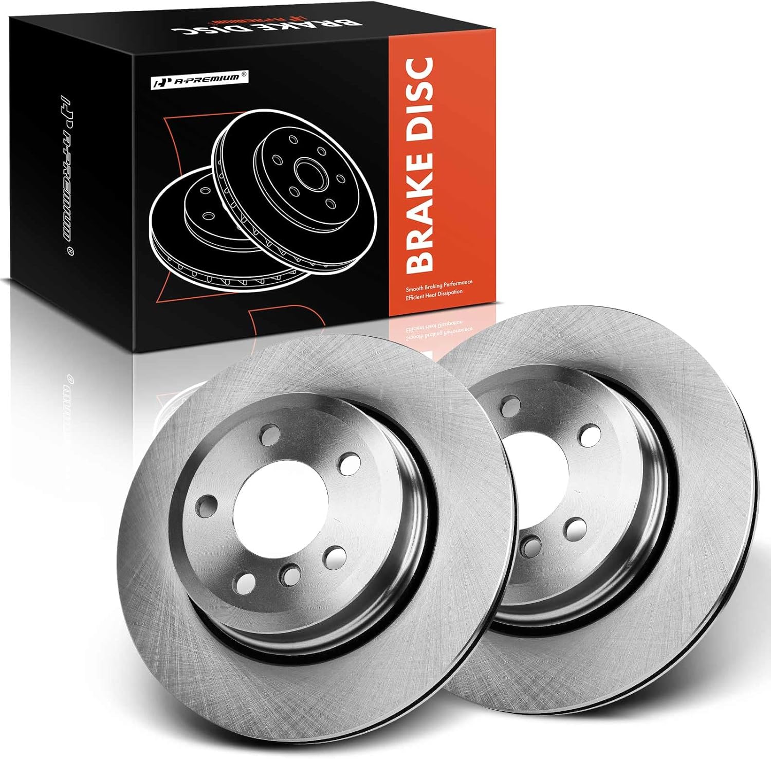 A-Premium 12.60 inch (320mm) Rear Vented Disc Brake Rotors Compatible with Select BMW Models - X3 2004 2005 2006 2007 2008 2009 2010, E83/F25 Series, 2-PC Set