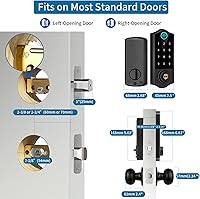 Vista 6 de Harfo Fingerprint Smart Door Locks for Front Door with Handle Set, App Control, Keyless Entry Door Lock Keypad Deadbolt, Bluetooth Digital