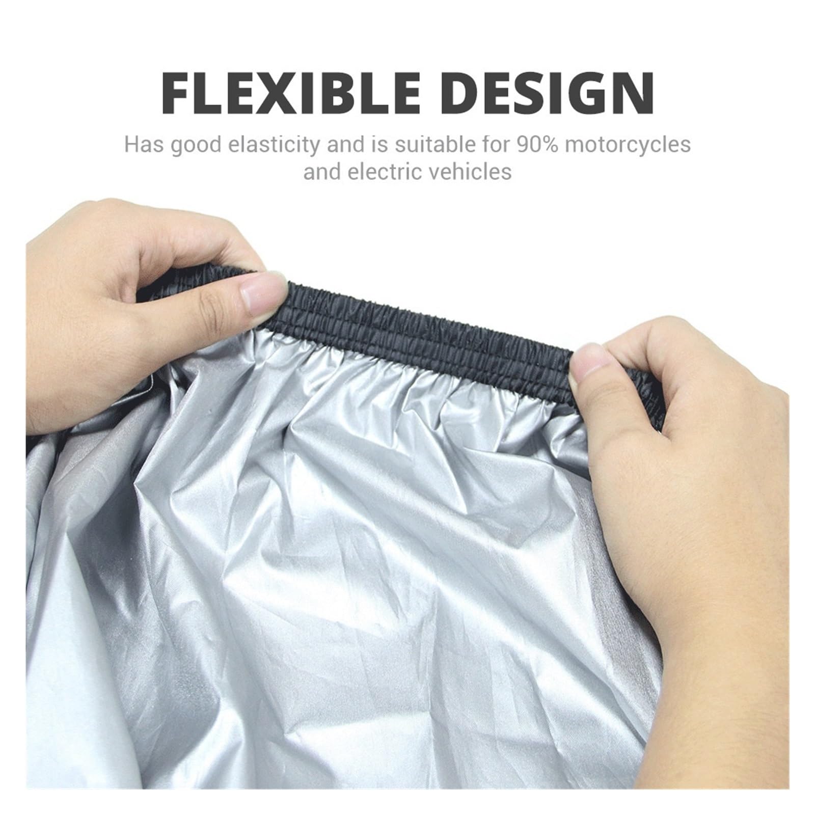 Cubre Moto Impermeable Cubierta de Motocicleta Impermeable for Todas Las Estaciones a Prueba de Polvo protección UV for Exteriores Scooter de Interior 190T Cubierta de Tela Resistente al Desgaste for