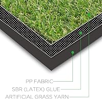 Vista 4 de Césped artificial de 0.8 pulgadas, tamaño personalizado para perros, césped artificial para exteriores, alfombra de 4 tonos, césped sintético