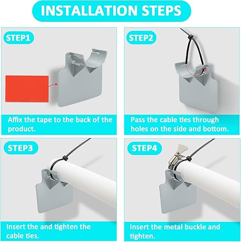 Miniatura 6 de Magoog 3 soportes para tubos de piscina, se adaptan a soportes de soporte de manguera de piscina sobre el suelo de 1.5 pies (máx), evita que la