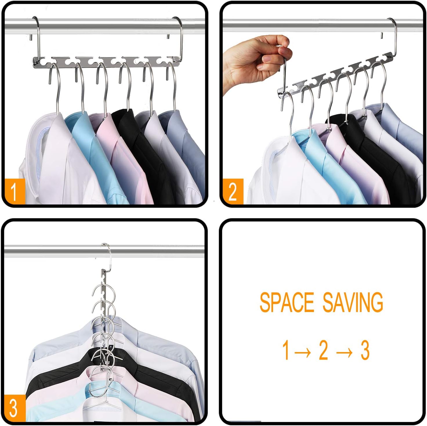 Get Special Price GEFTOl Space Saving Hangers Metal Hanger Magic Cascading Hanger Closet Clothes Organizer(20 Pack) Amazing 🔥 GEFTOl Space Saving Hangers Metal Hanger Magic Cascading Hanger Closet Clothes Organizer(20 Pack)