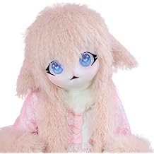Fursuit Stuffed Sheep Animal Head Cover,Furry Wearable Hood,Anime Style Animal Hood,Lolita Halloween Costume HeadgearE
