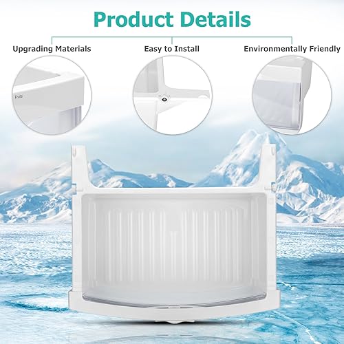 Miniatura 3 de WR32X10524 - Cajón inferior (materiales de grado alimenticio), AP3855806 Conjunto de sartén para carne compatible con refrigeradores GE, modelos de