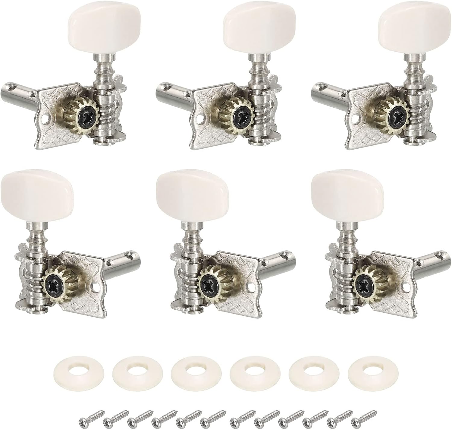 PATIKIL Classical Guitar String Tuning Pegs Chrome Plated Machine Heads