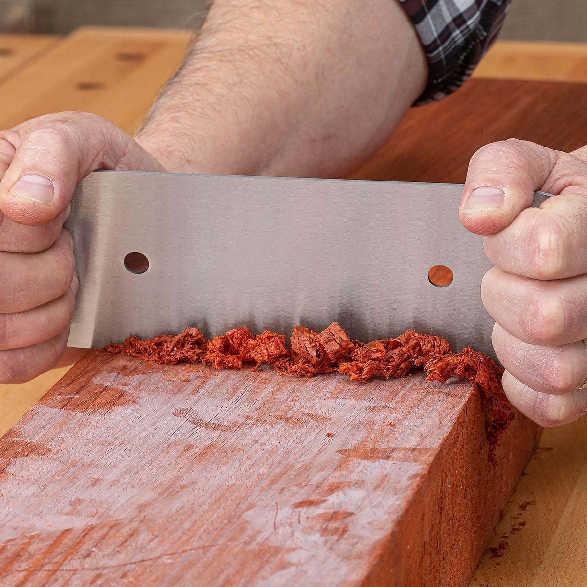 Blue Spruce Toolworks Extra Large Card Scraper Set, Smooth Large Wood Surfaces With Extra-Thick Rigid Profile, Resists Flexing, Rectangular 8″ & 10″, USA Made