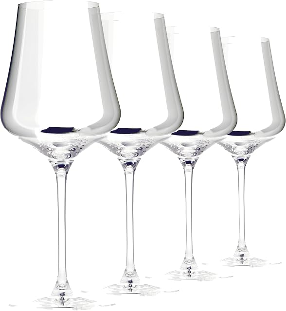 Gabriel-Glas StandArt Verres à vin en cristal, ensemble de 4 avec des boîtes cadeaux - Verre à vin universel Premium pour le vin rouge et blanc - Lave-vaisselle en toute sécurité, sans plomb, 16 oz.