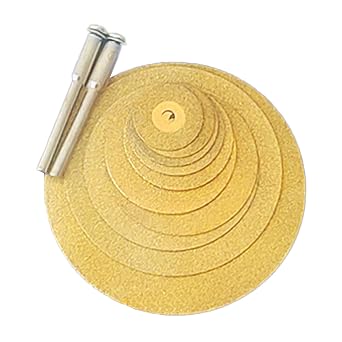 Diamond Cutting Wheel 5/82-3/8" Titanium Coated with 2PCS Mandrel