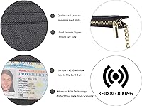 Vista 3 de Monedero delgado con bloqueo RFID, con bolsillo frontal para monedas, tarjetero, para mujer