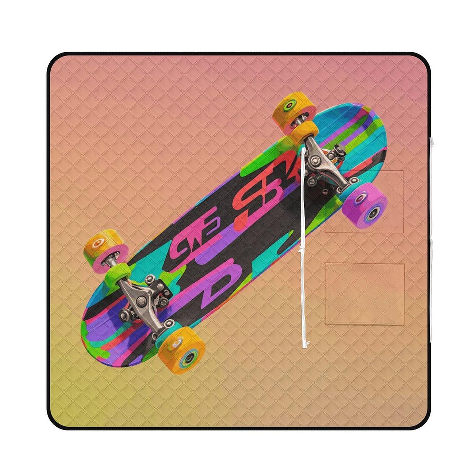 Couverture de plage pliable skateboard étanche pour voyage