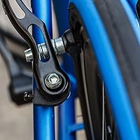 Vista 5 de Hotop Juego de 4 pares de pastillas de freno para bicicleta de montaña con tuercas hexagonales y espaciadores, juego de bloques de freno