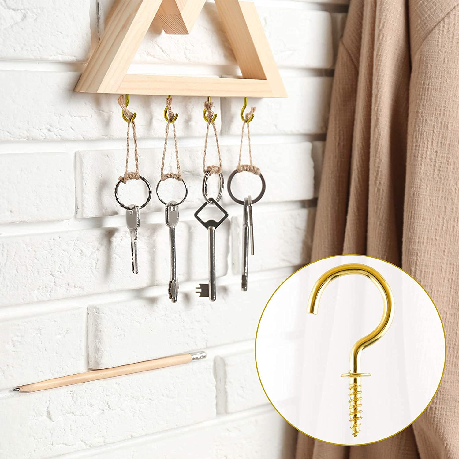 100 Ganci A Tazza In Ottone - Diametro 25mm, Per Soffitti E Pareti, Interni Ed Esterni - Foto 3