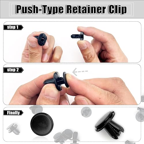 Miniatura 4 de Clip de retención tipo 20 piezas, motor de parachoques debajo de la cubierta Fender Liner Fastener Clip de retención tipo empuje, compatible con