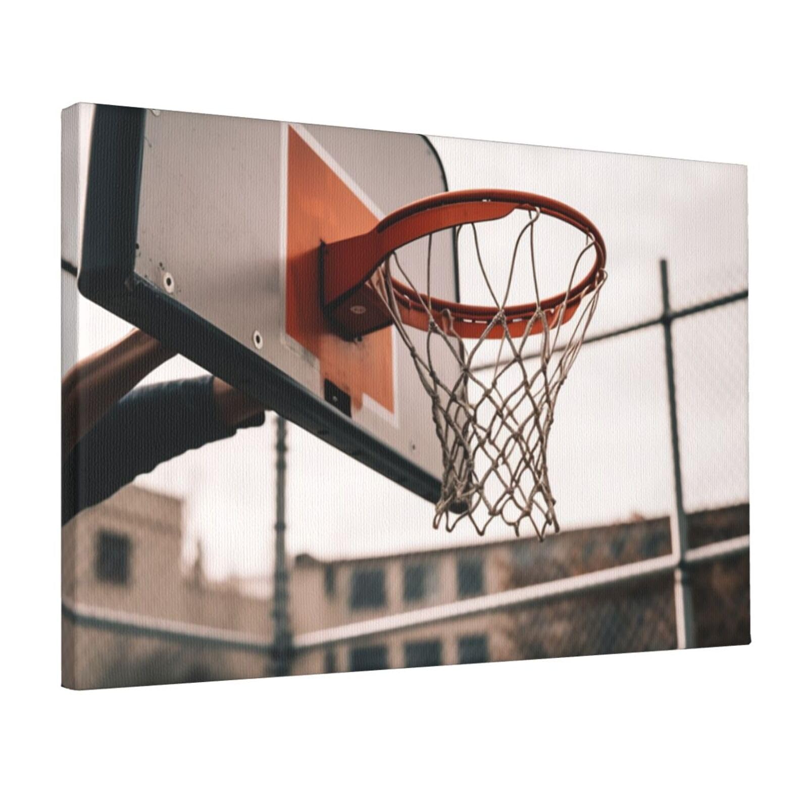 Canvas Wall Art for Living Room Wall Decor 12"x18" Modern Artwork Painting Pictures Hanging Canvas Prints Basketball Shot Aesthetic Wall Art for Bedroom Bathroom Office Wallart Decor