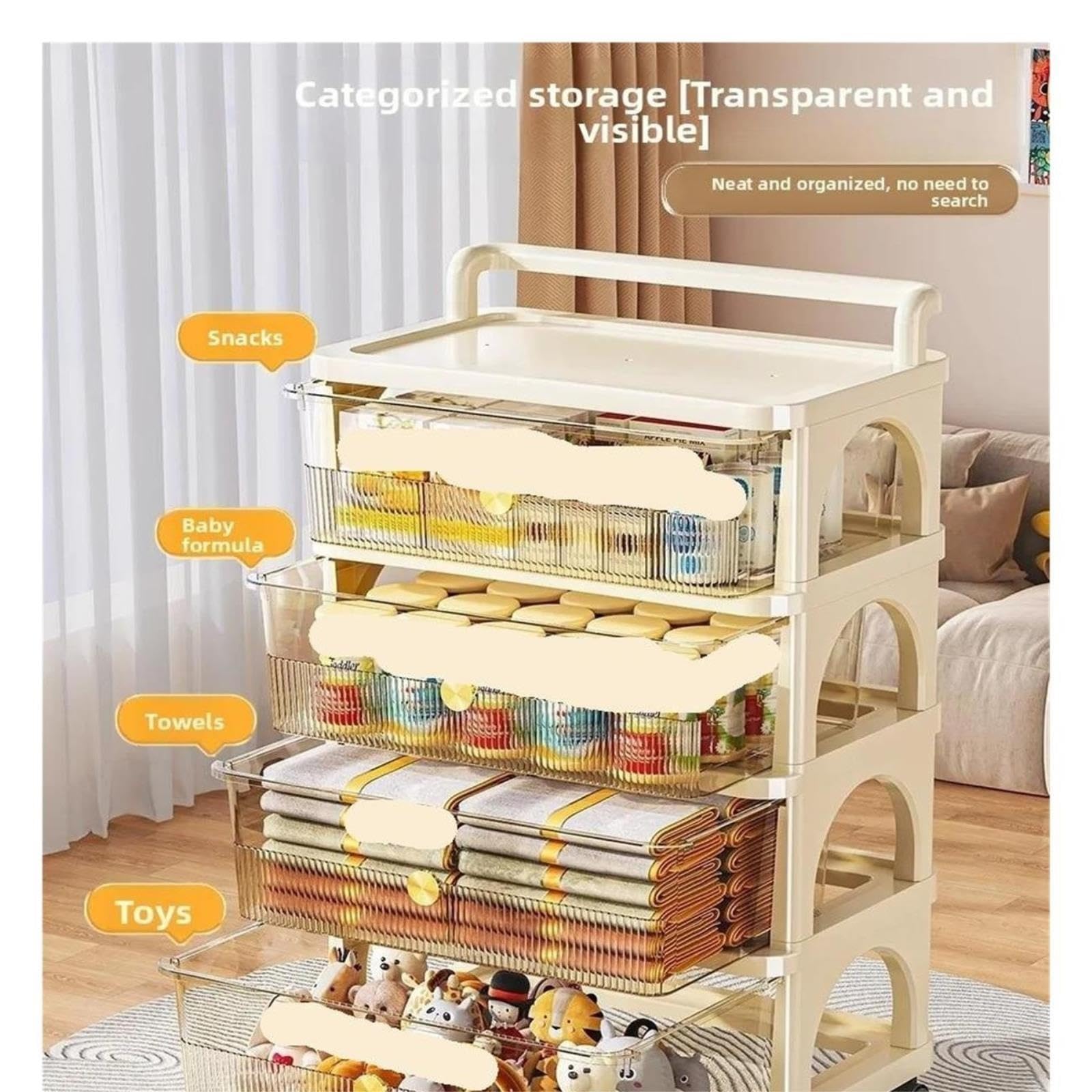 Chariot de rangement cuisine mobile multifonctionnel