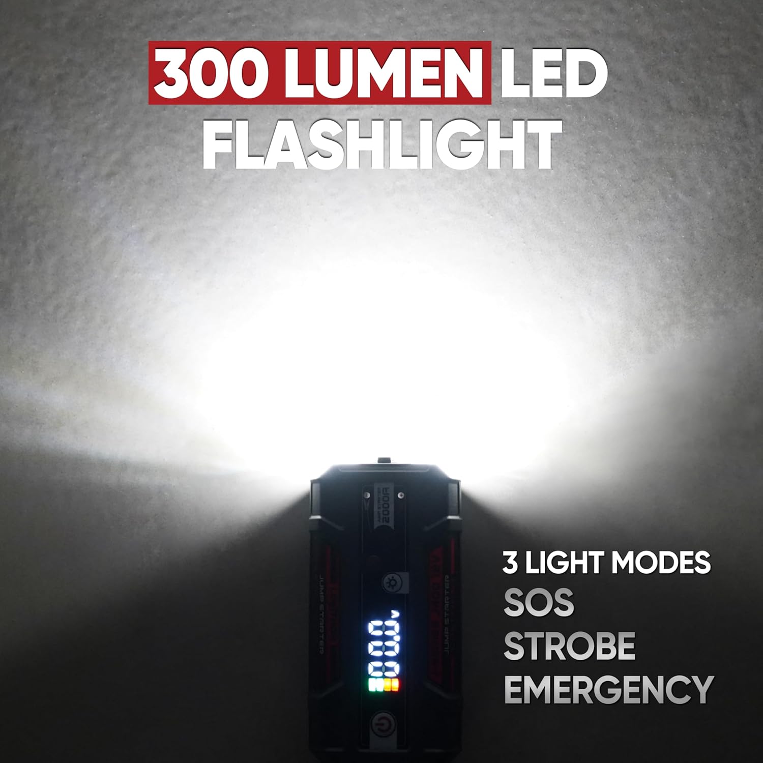LOKITHOR J400 2000 Amp 12 Volt Portable Car Jump Starter and AW401 2500 Amp 12 Volt Battery Jump Starter Pack with 200PSI Cordless Pressure Car Washer, 150PSI Tire Inflator