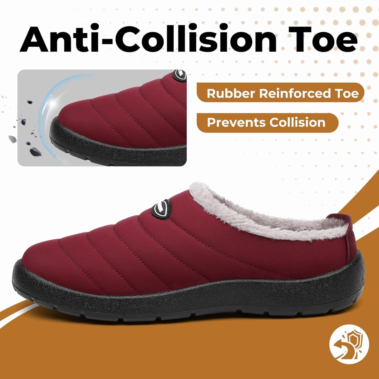 Mishansha Mens Womens House Slippers Warm Fur Lined Winter House Shoes Slip on Cozy Indoor Outdoor Slipper - Image 5