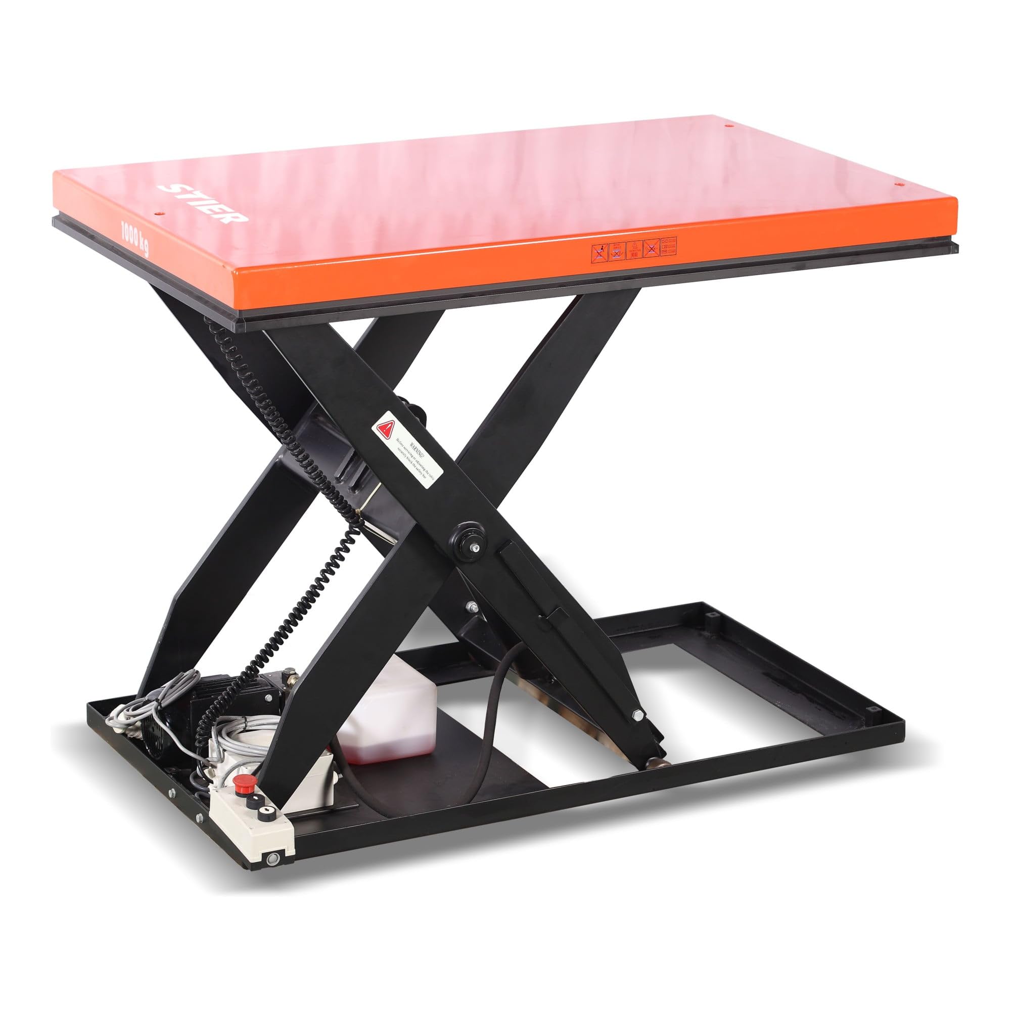 Table élévatrice à Ciseaux STIER, capacité de Charge 3000kg, Plate-Forme 1300x800 mm