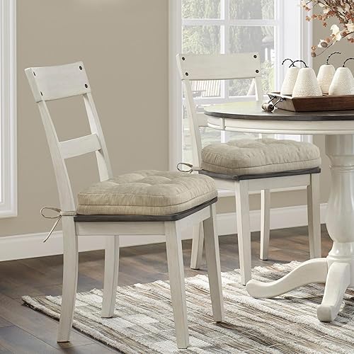 Miniatura 7 de Shinnwa - Juego de 4 cojines para silla de comedor, cojines de silla de cocina de espuma viscoelástica de doble capa, cojines de asiento con diseño