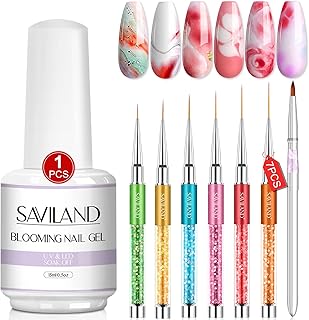 Saviland Juego de 6 pinceles para arte de uña...