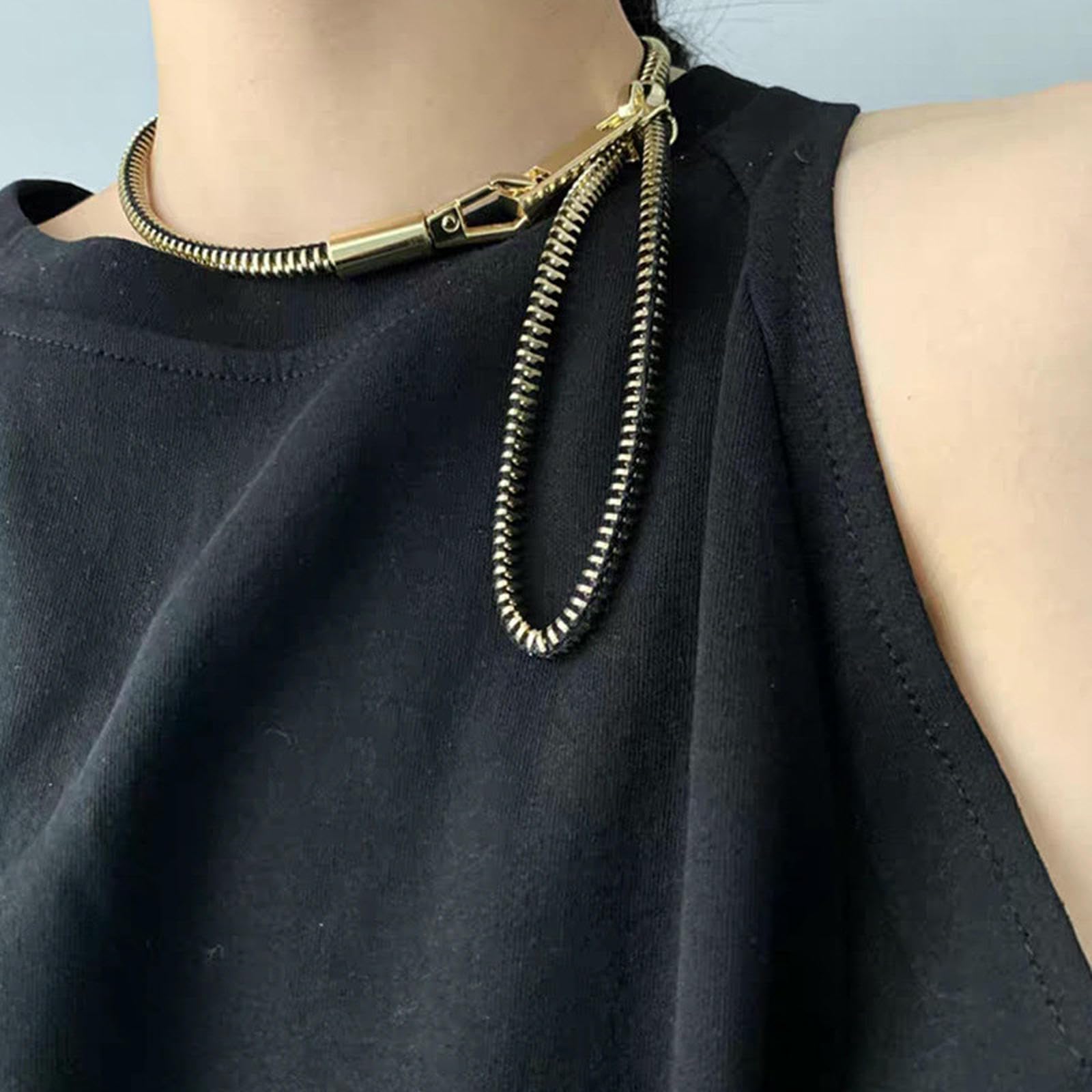 Collar personalizado de clavícula con cremallera para hombre y mujer