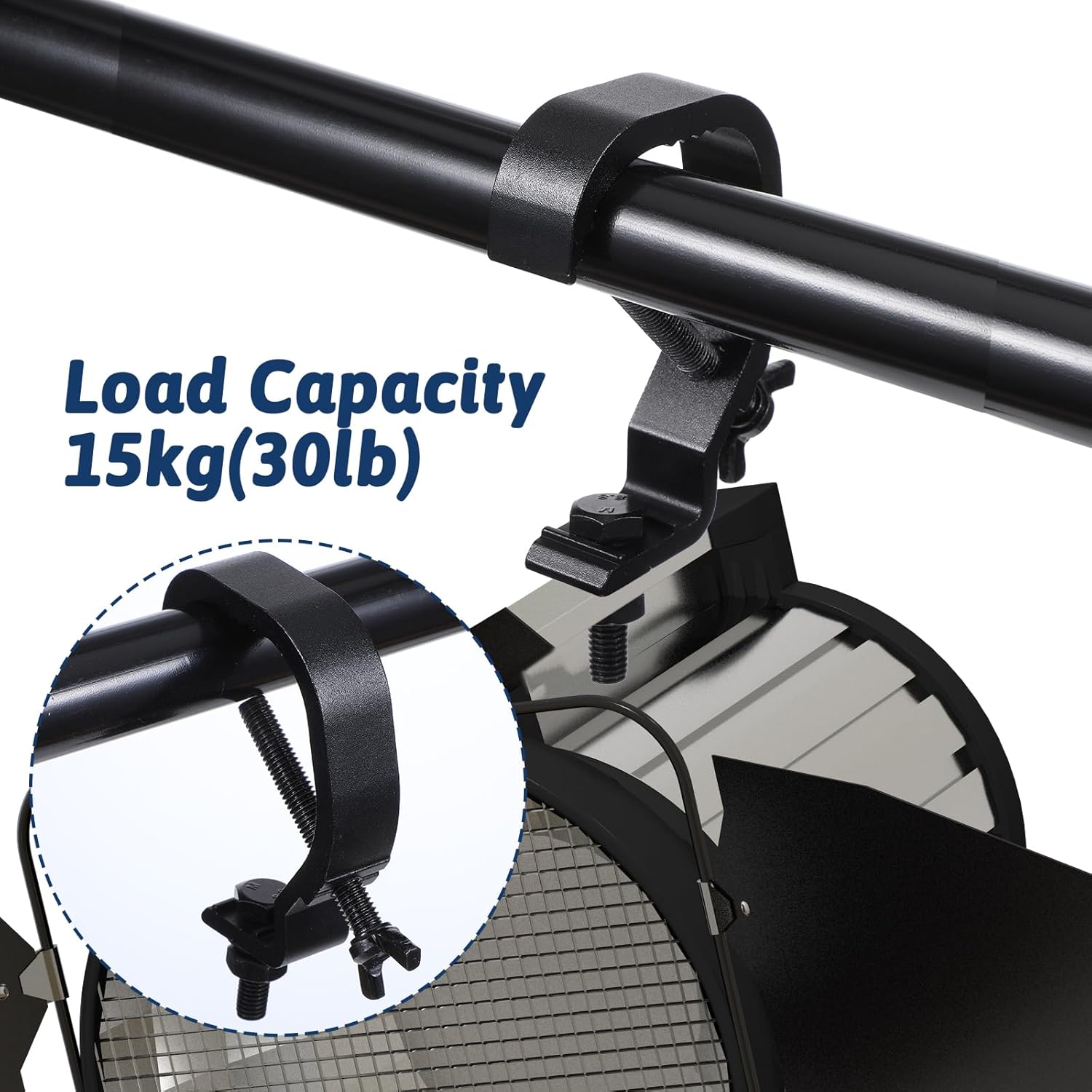 10 Pack Stage Light Clamp Hook, Aluminum Alloy Truss C-Clamp, Heavy Duty Stage Lights Truss Clamp for DJ Lighting Bar Lights Spot Light, Fit for 1.18-2 Inch OD Tube/Pipe, Black - Image 3