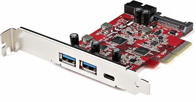 StarTech.com 5-Port USB PCIe Card - 10Gbps USB 3.1 Gen 2 PCIe Card w/ 1x USB-C & 2x USB-A - 1x 2 Port IDC (Internal 5Gbps USB Header Expansion) - USB C PCI Express Controller Card (PEXUSB312A1C1H)