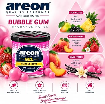 Areon Gel Can Bubble Gum Araç Bardaklık Kokusu