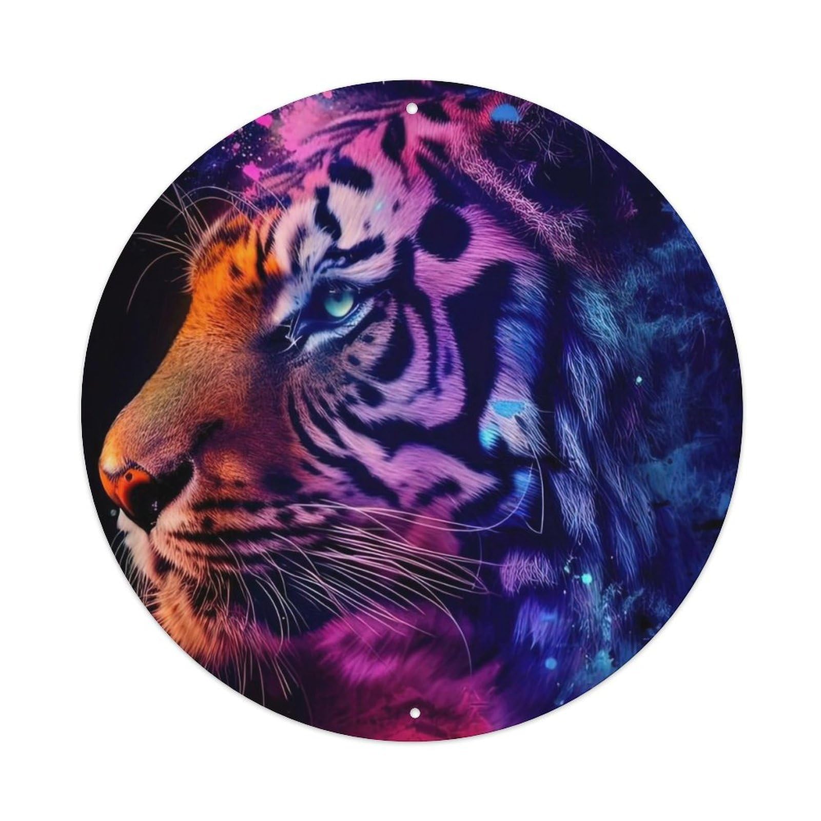 Animal Tiger in The Dark Metal Tin Sign