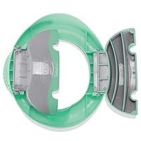 Vista 4 de Kalencom Potette Plus Premium 2 en 1 Anillo de entrenamiento para asiento de inodoro y orinal con protector de orina integrado y asas de fácil verde