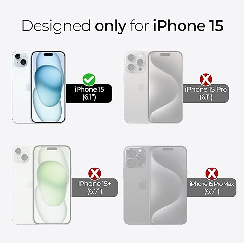 Miniatura 2 de ArmorSuit Paquete de 2 protectores de pantalla para iPhone 15 [6.1 pulgadas] Película transparente MilitaryShield HD compatible con fundas,