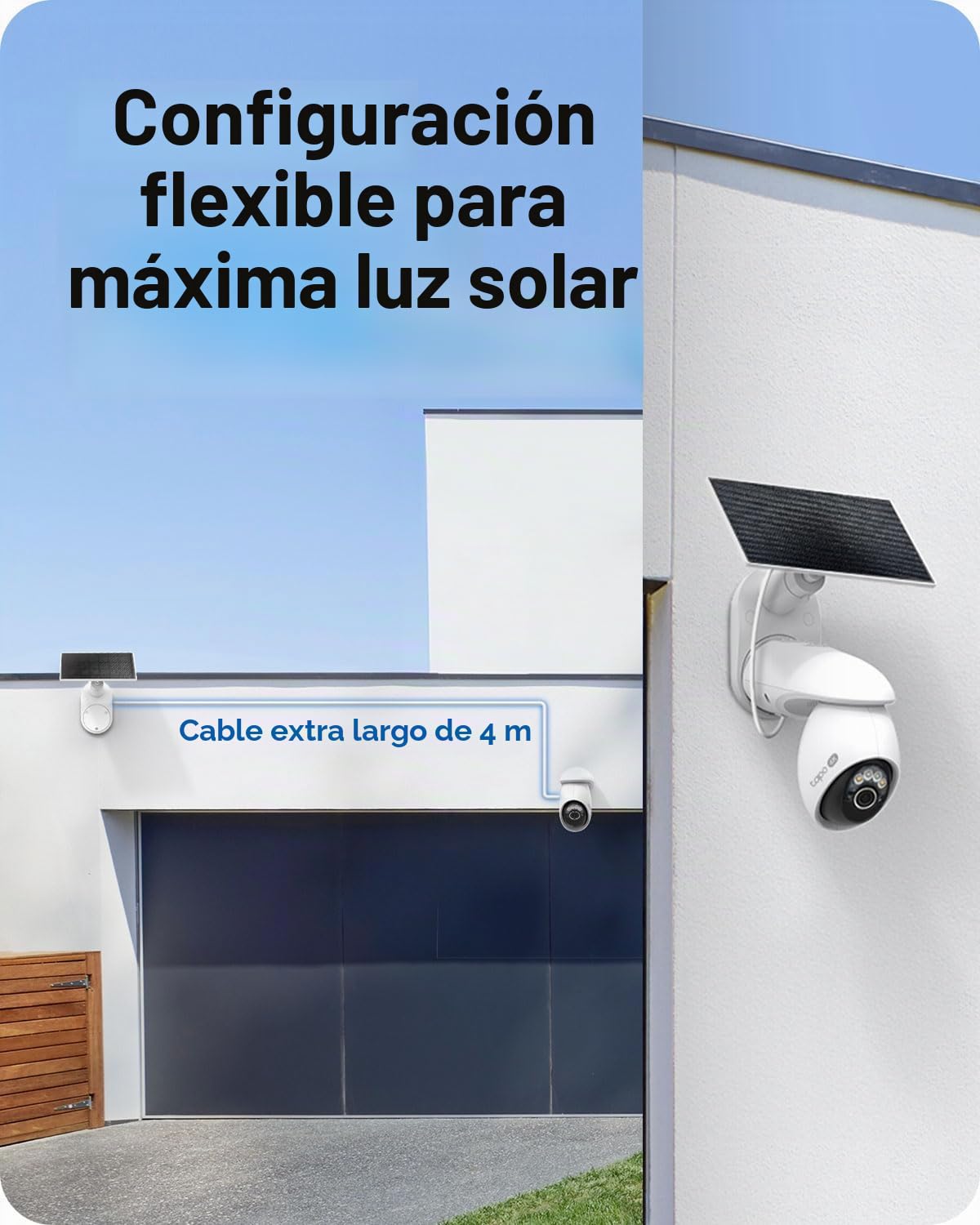 Tapo TP-Link C660 - Cámara de Seguridad Wi-Fi para Exteriores, panorámica/inclinación, visión de 360°, Seguimiento de Movimiento, visión Nocturna a Color, detección de Personas/vehículos/Movimiento
