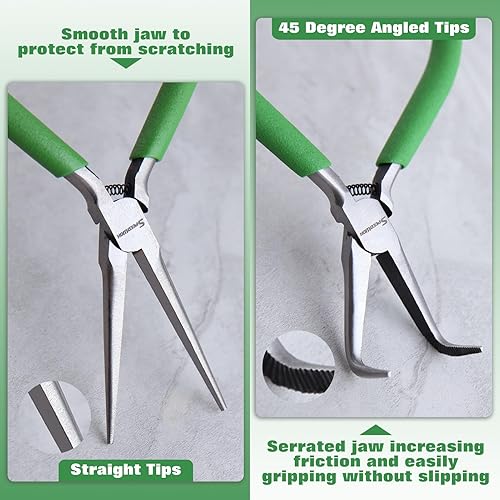 Miniatura 99 de SPEEDWOX Mini alicates de punta larga de 5-1/2 pulgadas, alicates de punta de cadena con cortador de alambre, cortadores laterales de nariz de aguja