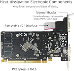 QTHREE Radeon HD 5450 Graphics Card,2GB,GDDR3,64 Bit,DVI,HDMI,VGA,Low Profile Video Card for PC,Computer GPU,PCI Express x16,DirectX 11,2 Monitors Support