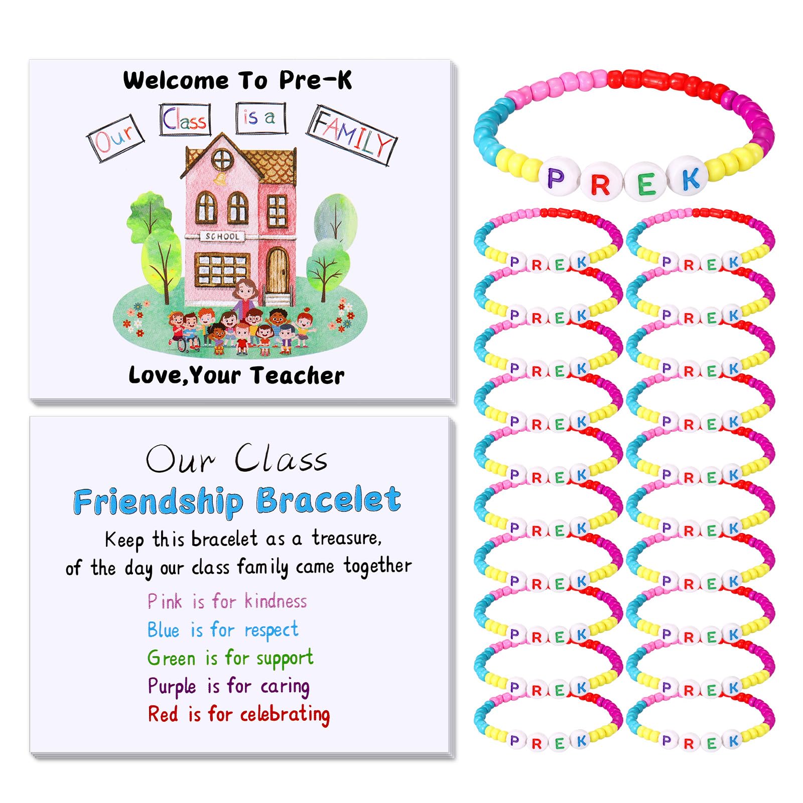 Photo 1 of XunYee Our Class Is a Family Bracelets, 18 Sets