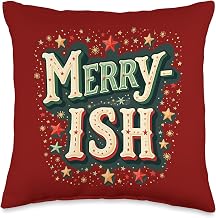 Merry-ish - Low Commitment Holiday Vibes Throw Pillow