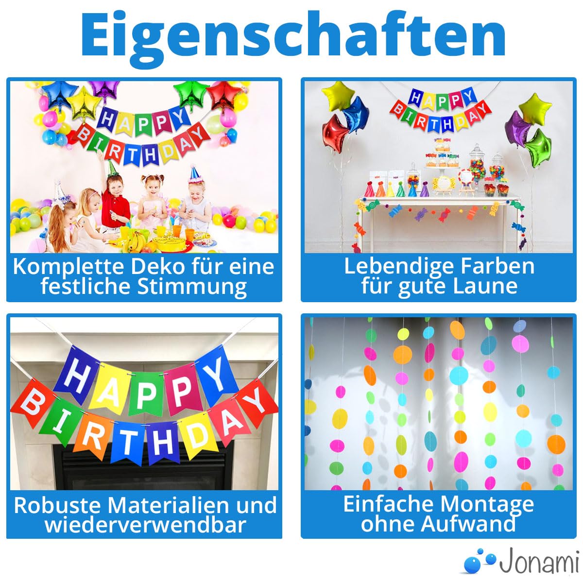 KatchOn Sterngirlande – 6 Stück Mehrfarbig, 4 M Lang, Für Party & Klassenzimmer-Deko