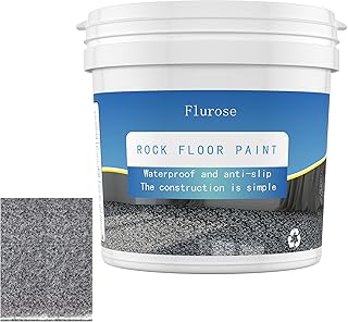 Epoxy Colored Sand Floor Paint, High-Gloss Self-Leveling Epoxy Coating for Interior & Exterior Surfaces, Wear-Resistant & Non-Slip Marble Effect Finish, 35oz (1KG), dark gray