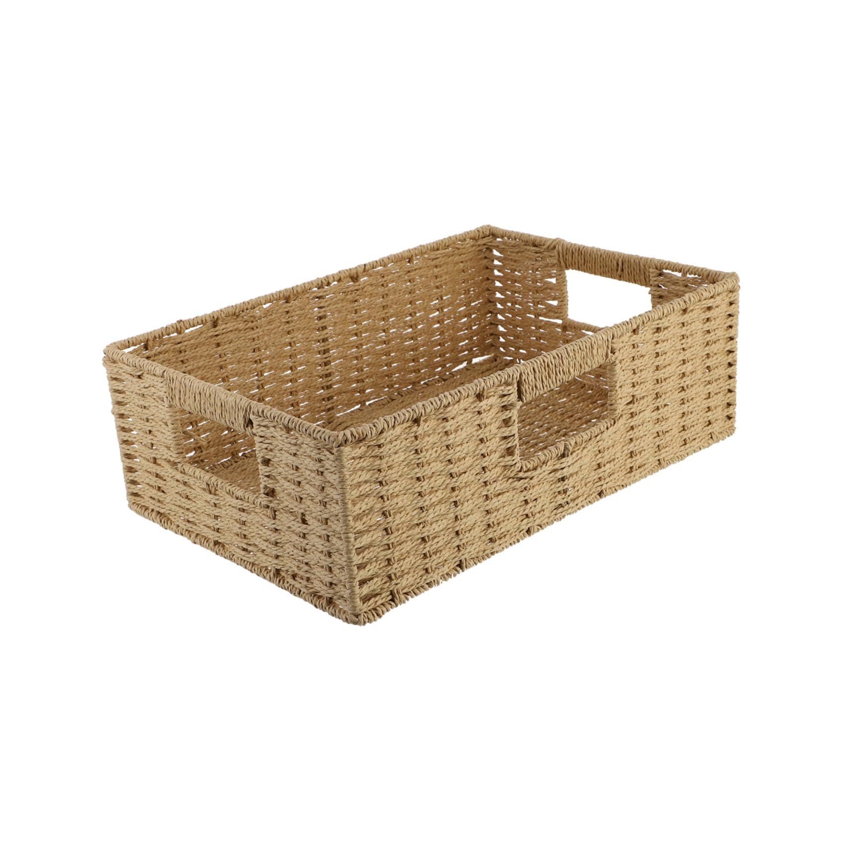 Aufbewahrungskorb aus Rattangeflecht, 1 Stück, Beige | Kleinigkeitenkorb, Handliches Design, für Ordnung im Regal, Natürliche Flechtoptik
