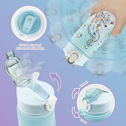 Miniatura 4 de Decora tus propios kits de botellas de agua para niñas, regalos para niñas, regalo para niñas de 5, 6, 7, 8, 9, 10 años, regalos de cumpleaños para