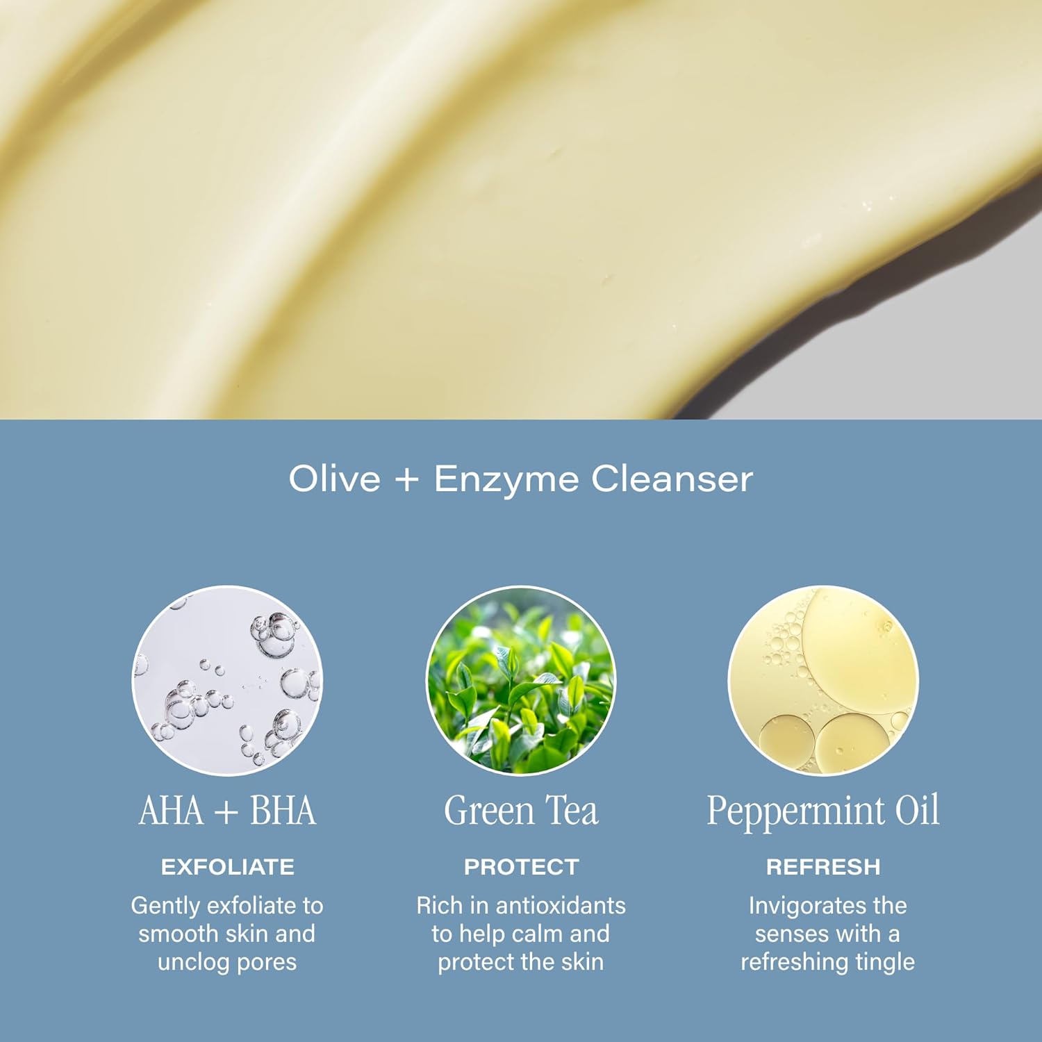 SKINN Day & Night Face Wash for Women & Men - Refreshing Green Tea & Mint Infusion, Nourishing Olive & Enzyme Formula - Complete AM/PM Cleanser Set for Hydrated AM/PM Bundle Facewash image 6 of 7 B0C85635Z6