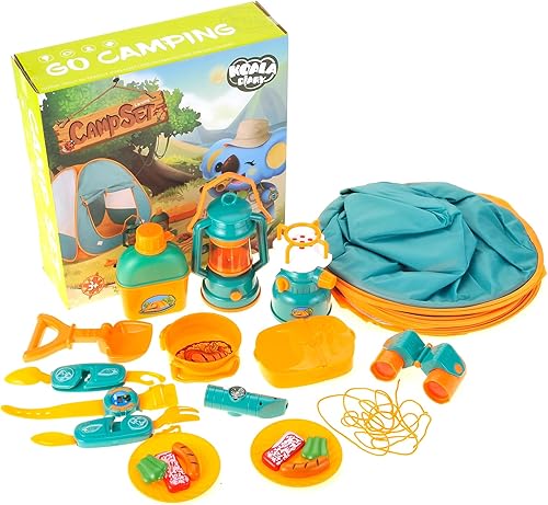 Miniatura 7 de PowerTRC Juego de camping para niños con tienda de campaña desplegable, tienda de campaña para niños, juguetes para niños pequeños, juguetes al aire