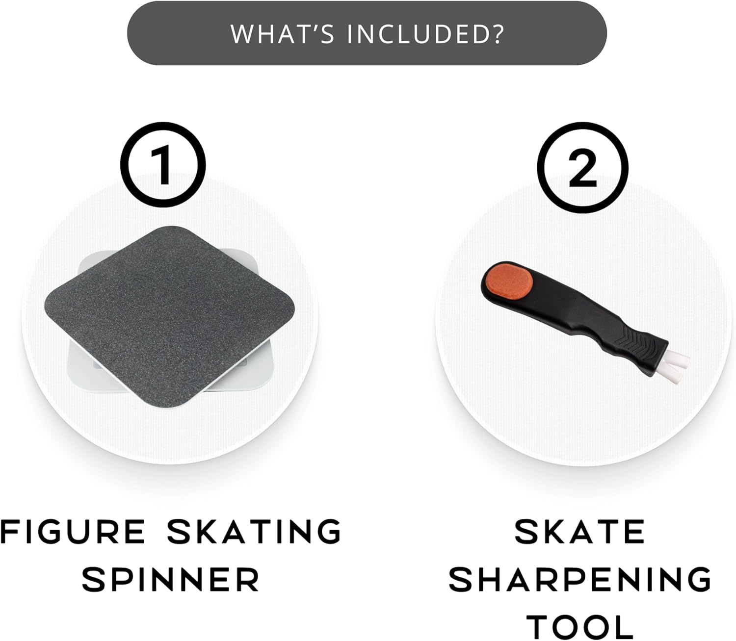 Ceaz Figure Skating Spinner - Off Ice Training Aid to Practice Spinning for Ice Skaters, Ballet, Gymnastics and Dance - Includes Skate Sharpening Tool