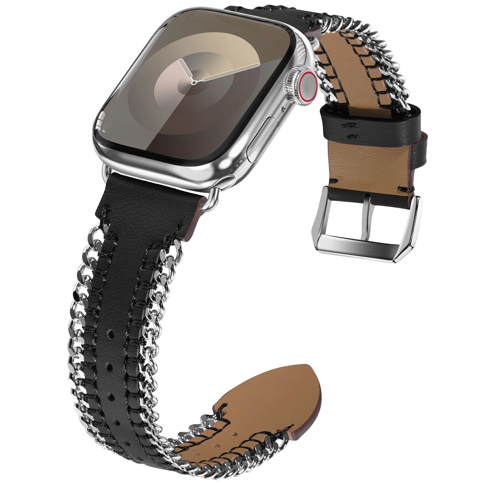 WINGLE Slim Watch Band for Apple Watch Band Women 38mm 40mm 41mm 42mm 44mm 45mm 46mm Series 11 10 SE 3/2/1 Jewelry Dressy Bracelet Thin Metal Strap