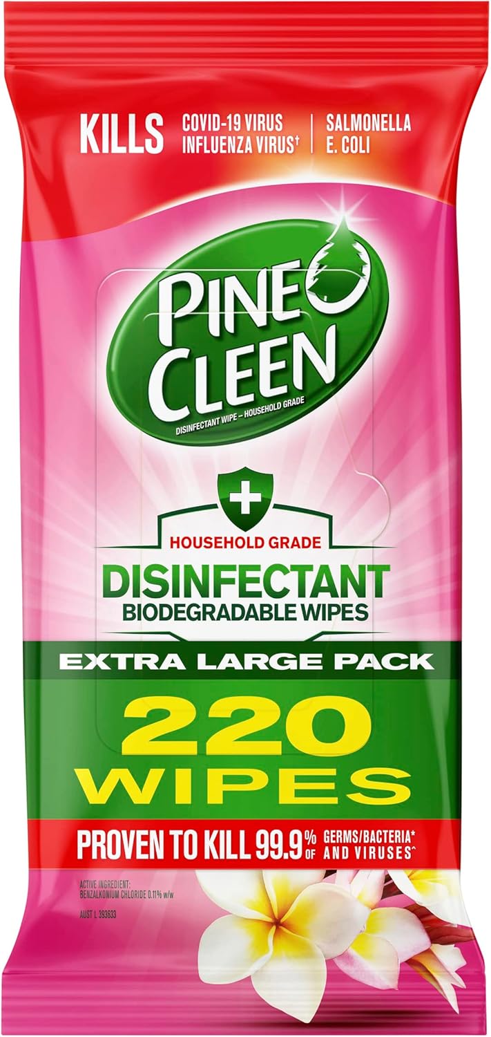 Pine O Cleen Disinfectant Biodegradable Multipurpose Wipes, Tropical