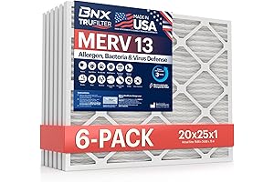 BNX TruFilter MERV 13 20x25x1 Air Filter - 6-Pack