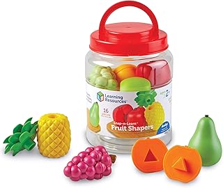 Learning Resources Snap-n-Learn Fruit Shapers, Fine Motor Toy for Toddlers, Ages 2+, Multi