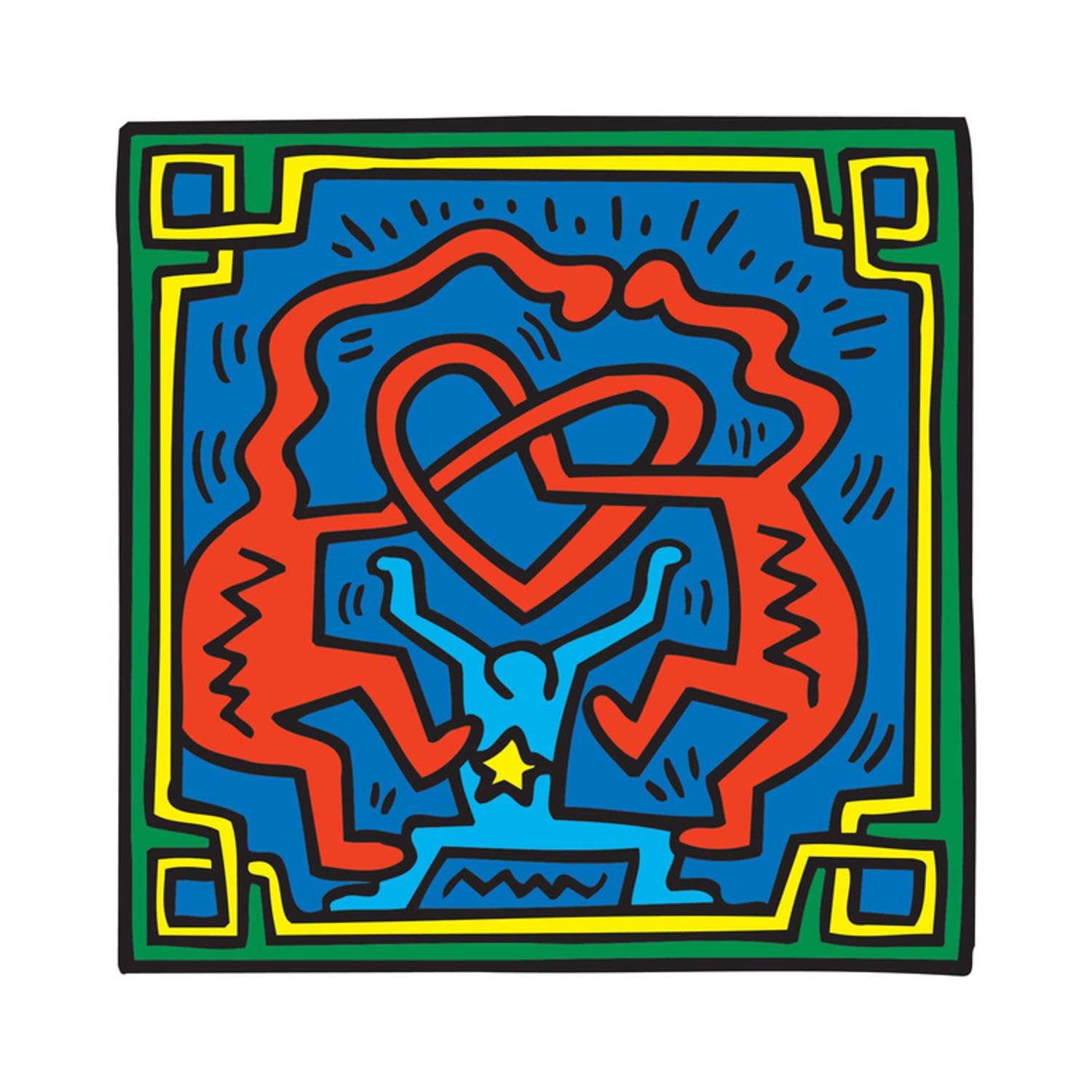 KEITH - Keith Haring タイルアート　26 113: KEITH HARING, Untitled (from the Artist Plate Project