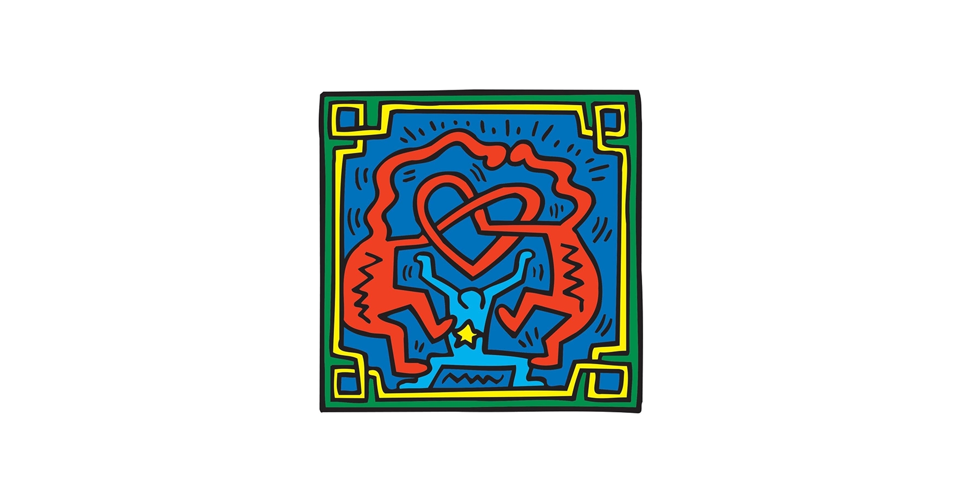 Keith Haring、Brazil、希少画集画、新品額装付 Pop Shop II (D) by Keith Haring | Printed Editions